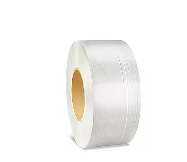 Strapping Poly .5x.023x9900' 8x8 Machine Grade 350# White