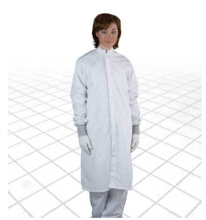 Smock Knit Cleanroom ESD Grid No Pockets White 3XLarge