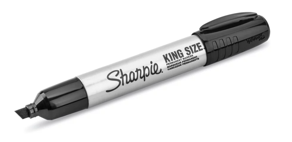 Sharpie Permanent Marker King Size Broad Chisel Tip Black 12/BX