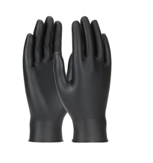 Glove Nitrile 6Mil Disposable Ambidex Grippaz  Black 50/BX 10/CS