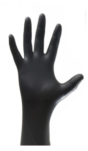 Glove Nitrile PF Black 100/BX 10/CS