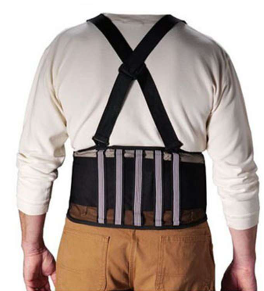 Nylon Mesh Back Support Belt Black