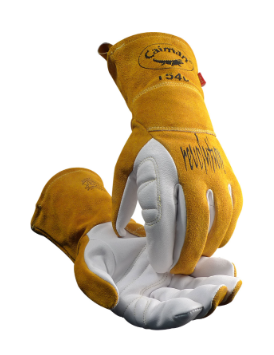 Glove Premium Goat Grain Unlined Palm Caiman TIG/Multi-Task Welding Cowhide Cuff