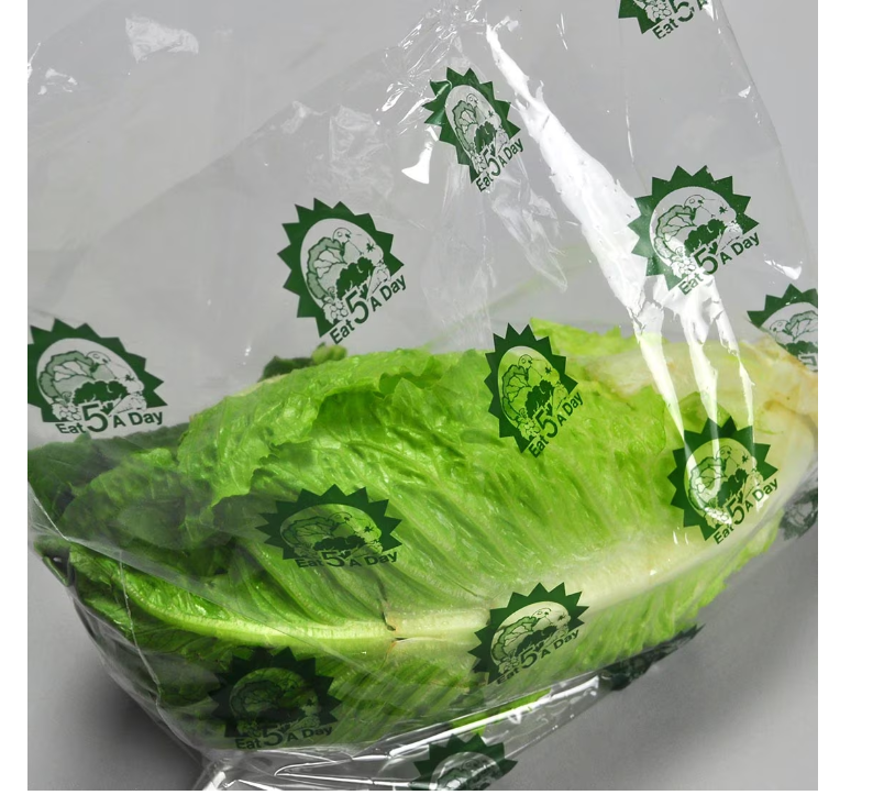 Bag Polypropylene Gusset 12x4x9.75 1Mil Co-Ex Printed Lettuce 1000/CS