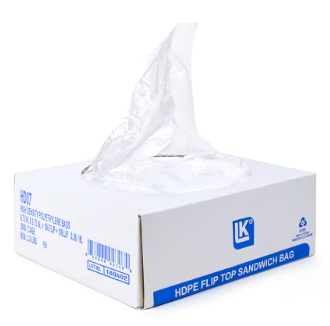 Bag Poly 6.75x6.75 0.36Mil HD Flip Top Sandwich 2000/CS