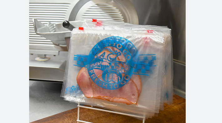 Bag Poly 10.5x8 1Mil Slide Seal Saddle Pack w/Print "Fresh to Go" 1000/CS