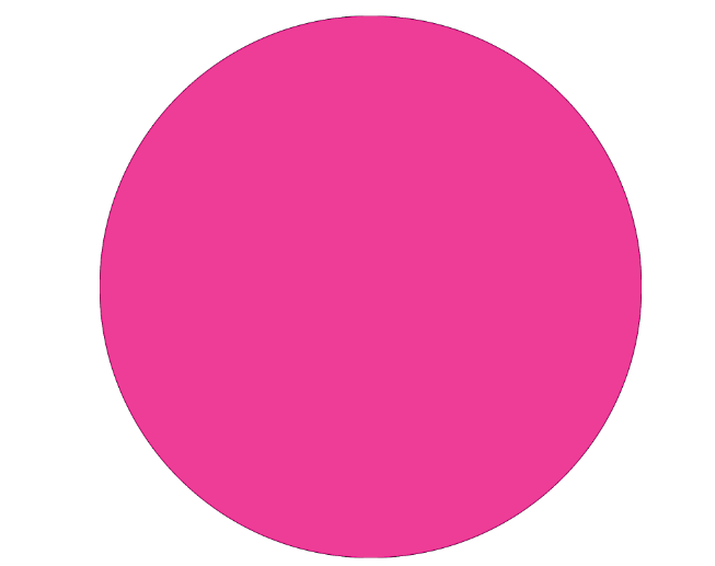 Label 1in Fluorescent Pink Inventory Circle 500/RL