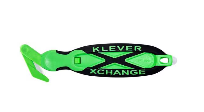 Klever KLEEN XChangeXD Safety Box Cutter with Replaceable Blade Head,  Antimicrobial
