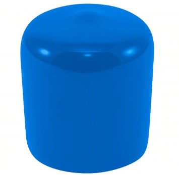 Cap Vinyl 1.12" Round Blue 1200/BX