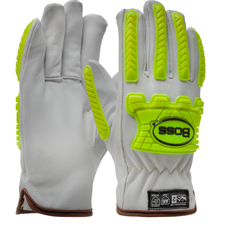 Boss Premium Top Grain Goatskin Leather Drivers Glove with Aramid Blend Lining