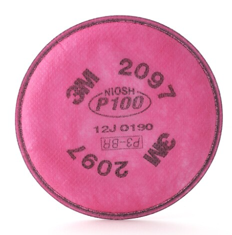 3M™ Particulate Filter, P100, Nuisance Level Organic Vapor, Magenta, 2/PK