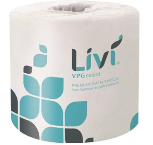 Livi® VPG Select Bath Tissue, 2-Ply White, 500 Sheets/Roll, 80 Rolls/Carton
