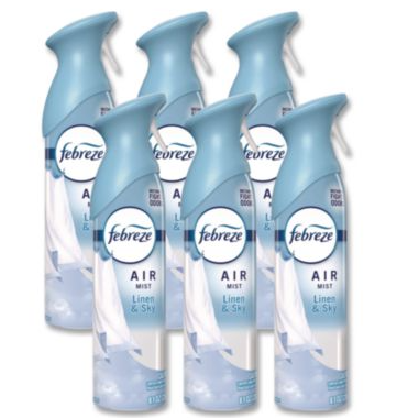 Air Freshener Linen and Sky 8.1 oz Aerosol Spray, Febreze 6/CS