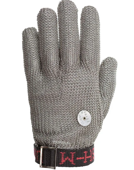 Stainless Steel Mesh Glove with Adjustable Strap - Wrist Length