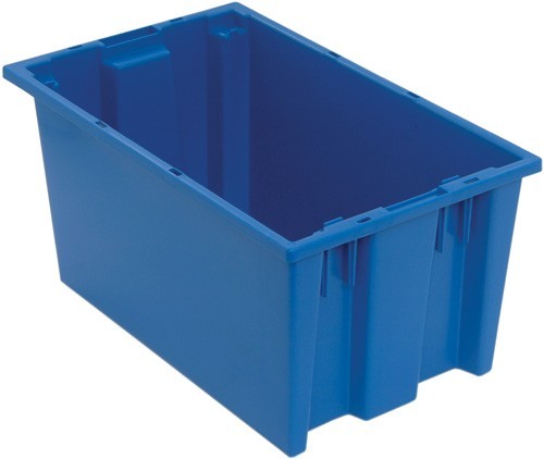 SNT185 Genuine stack and nest tote 18" x 11" x 9" Blue