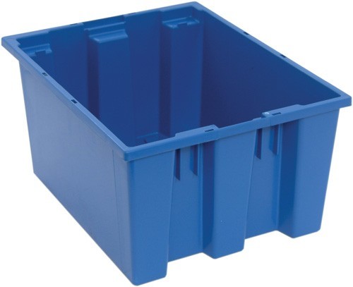 SNT190 Genuine stack and nest tote 19-1/2" x 15-1/2" x 10" Blue