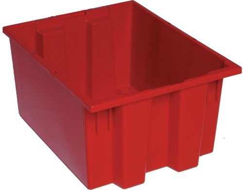 SNT190 Genuine stack and nest tote 19-1/2" x 15-1/2" x 10" Red