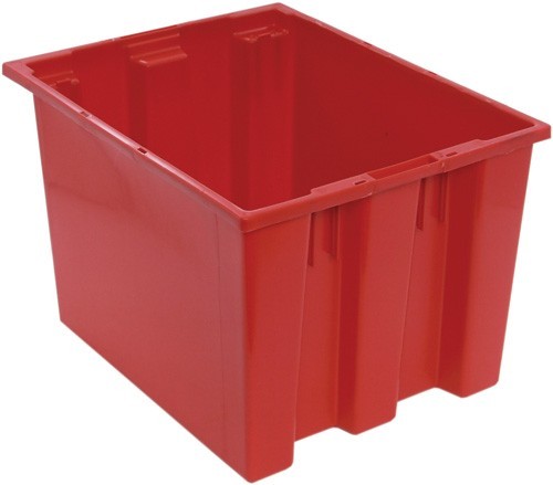 SNT195 Genuine stack and nest tote 19-1/2" x 15-1/2" x 13" Red