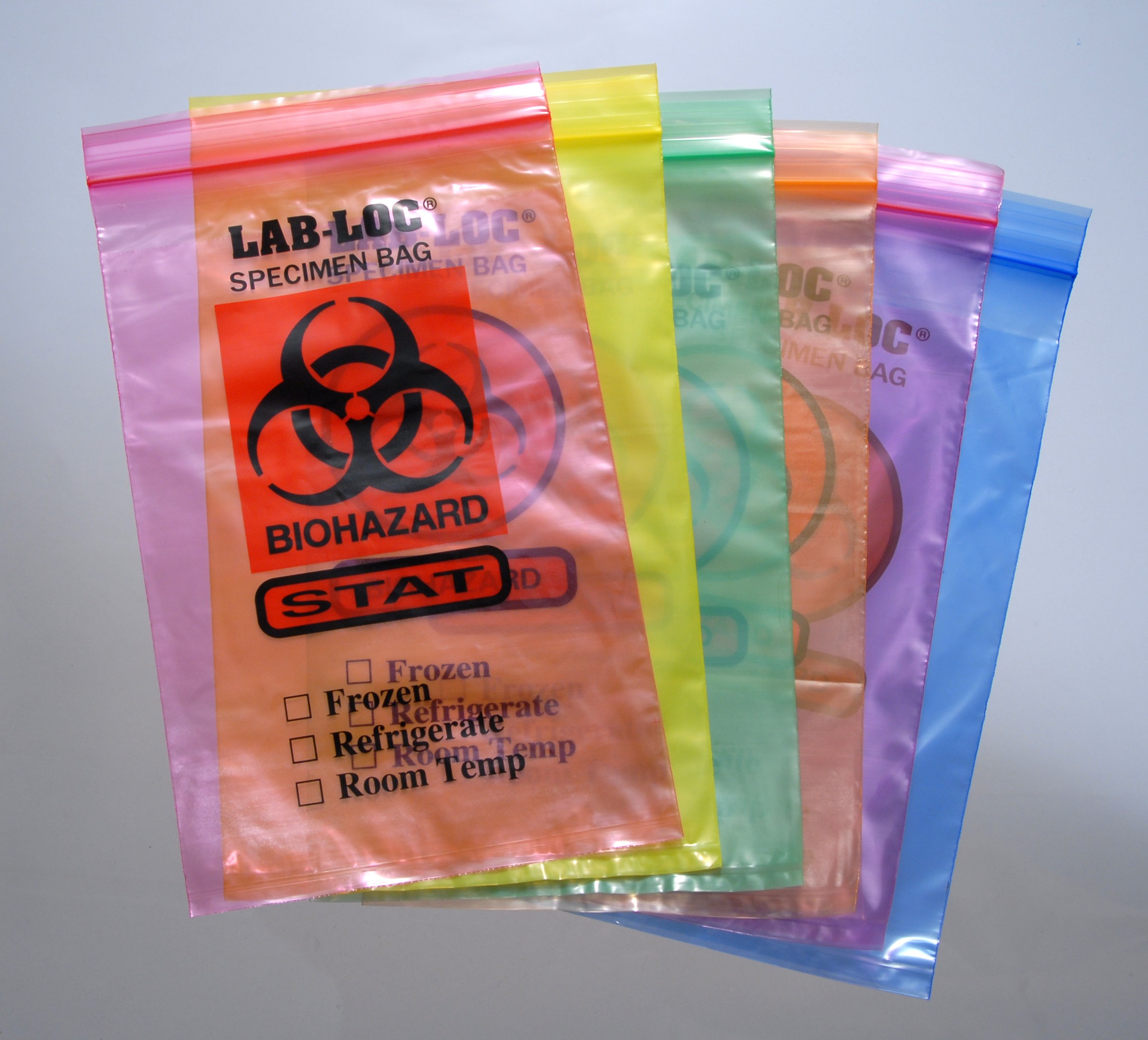 Bag Poly 12x15 2Mil Ziplock w/Print Pink Tint/Cytology (Biohazard) 1000/CS