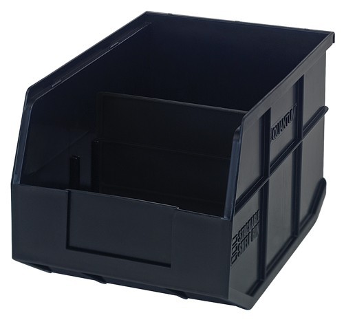 Stackable Shelf Bin 12"" x 8-1/4"" x 7"" Black