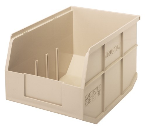Stackable Shelf Bin 12" x 8-1/4" x 7" Ivory