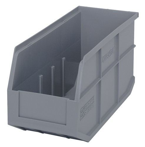 Stackable Shelf Bin 14" x 6" x 7" Gray