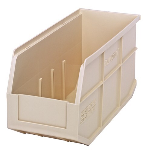 Stackable Shelf Bin 14" x 6" x 7" Ivory