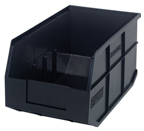 Stackable Shelf Bin 14" x 8-1/4" x 7" Black