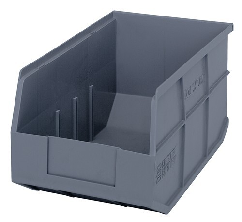Stackable Shelf Bin 14" x 8-1/4" x 7" Gray