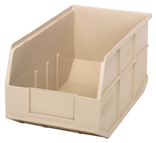 Stackable Shelf Bin 14" x 8-1/4" x 7" Ivory