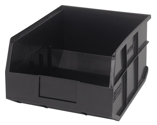 Stackable Shelf Bin 14" x 11" x 7" Black