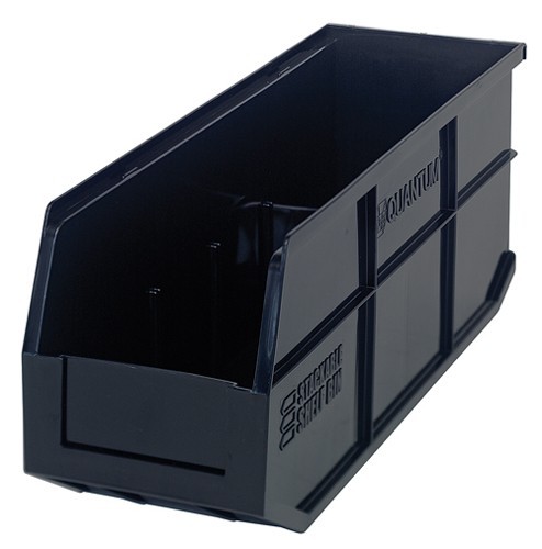 Stackable Shelf Bin 18" x 6" x 7" Black