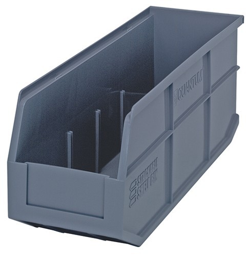 Stackable Shelf Bin 18" x 6" x 7" Gray