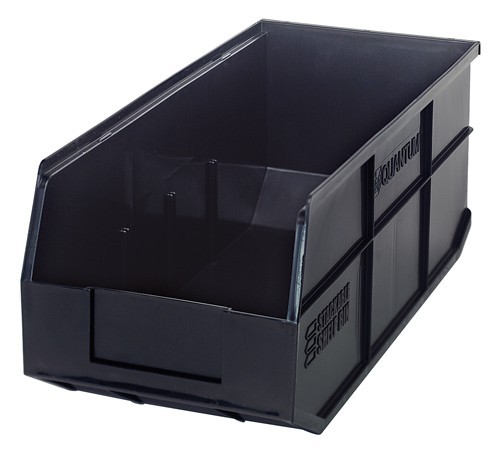 Stackable Shelf Bin 18" x 8-1/4" x 7" Black