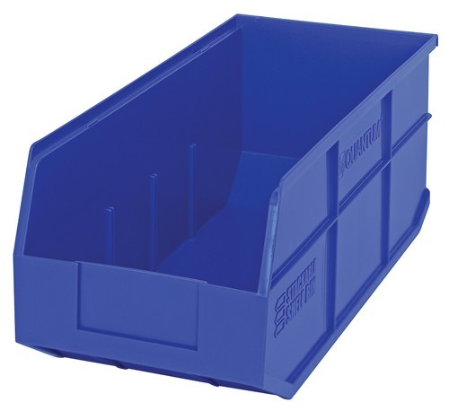 Stackable Shelf Bin 18" x 8-1/4" x 7" Blue