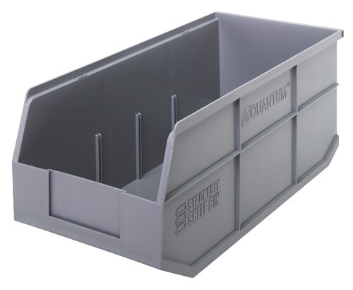 Stackable Shelf Bin 18" x 8-1/4" x 7" Gray