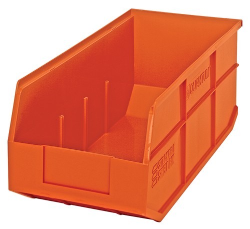 Stackable Shelf Bin 18" x 8-1/4" x 7" Orange