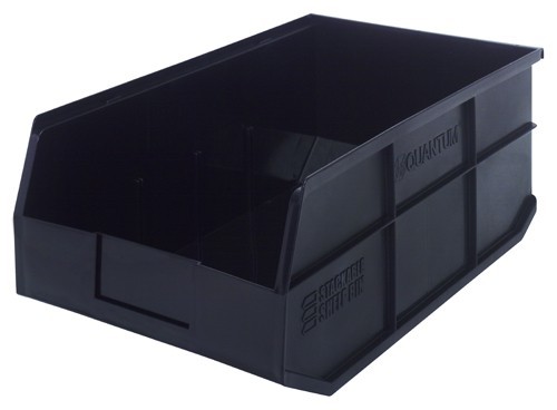 Stackable Shelf Bin 18" x 11" x 7" Black