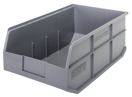 Stackable Shelf Bin 18" x 11" x 7" Gray 6/case