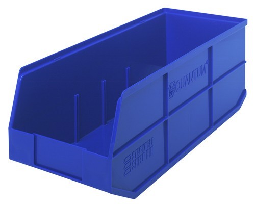 Stackable Shelf Bin 20-1/2" x 8-1/4" x 7" Blue