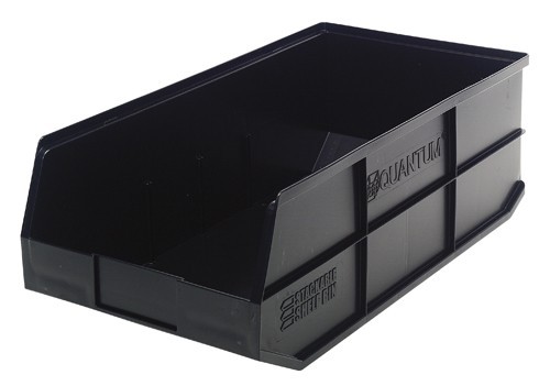 Stackable Shelf Bin 20-1/2" x 11" x 7" Black