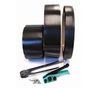 Strapping Polypropylene .625x.027x2200' 900# Black 16x3 2/BX