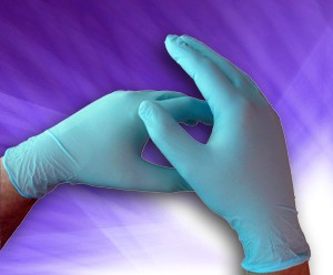 Glove Nitrile 9" P/F Text Exam 3.5 Blue LRG 200/BX 10/CS