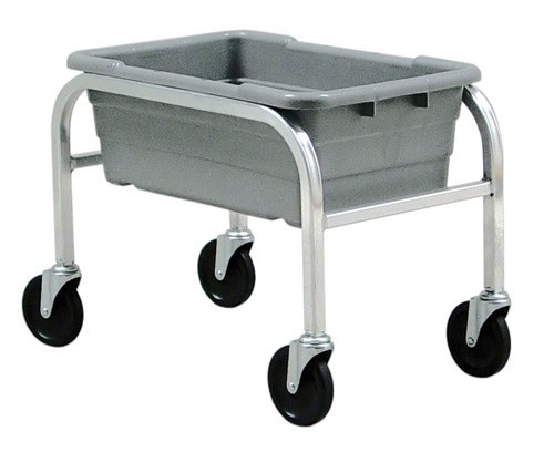 Tub Rack with Cross Stack Tubs 27" x 19" x 19" Gray