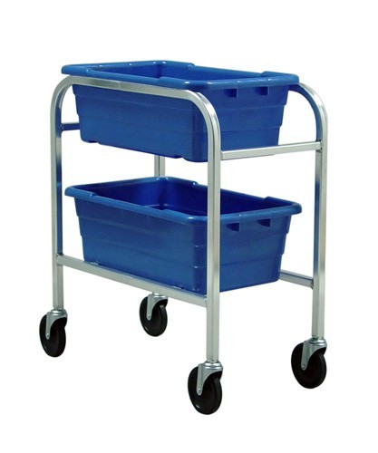 Tub Rack with Cross Stack Tubs 27" x 19" x 31" Blue