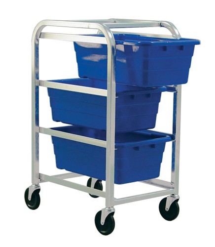 Tub Rack with Cross Stack Tubs 27" x 19" x 41" Blue