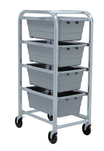 Tub Rack with Cross Stack Tubs 27" x 19" x 41" Gray