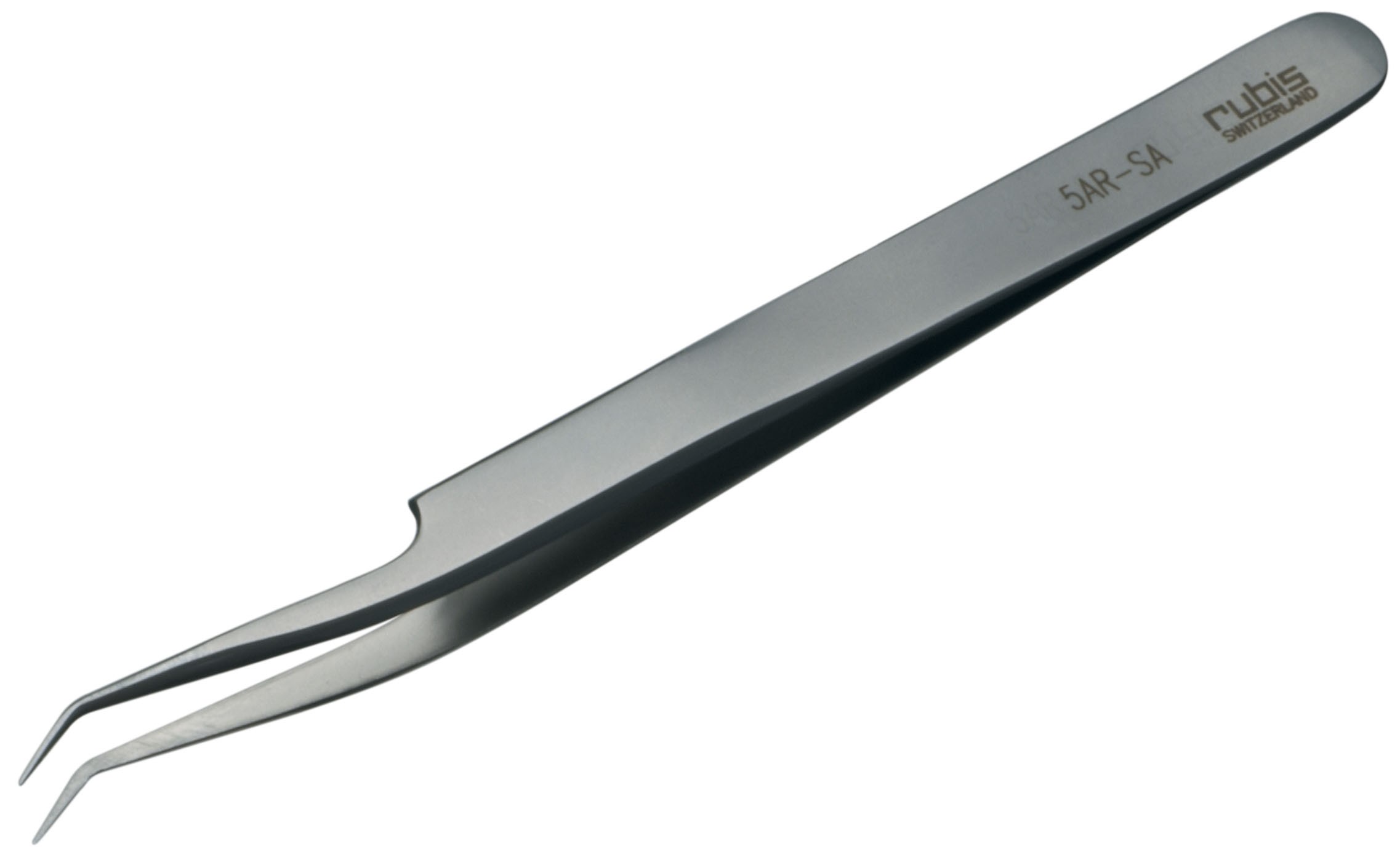 Tweezer 4.5 Super Fine Curved Tip Antimagnetic Anti-Acid Steel