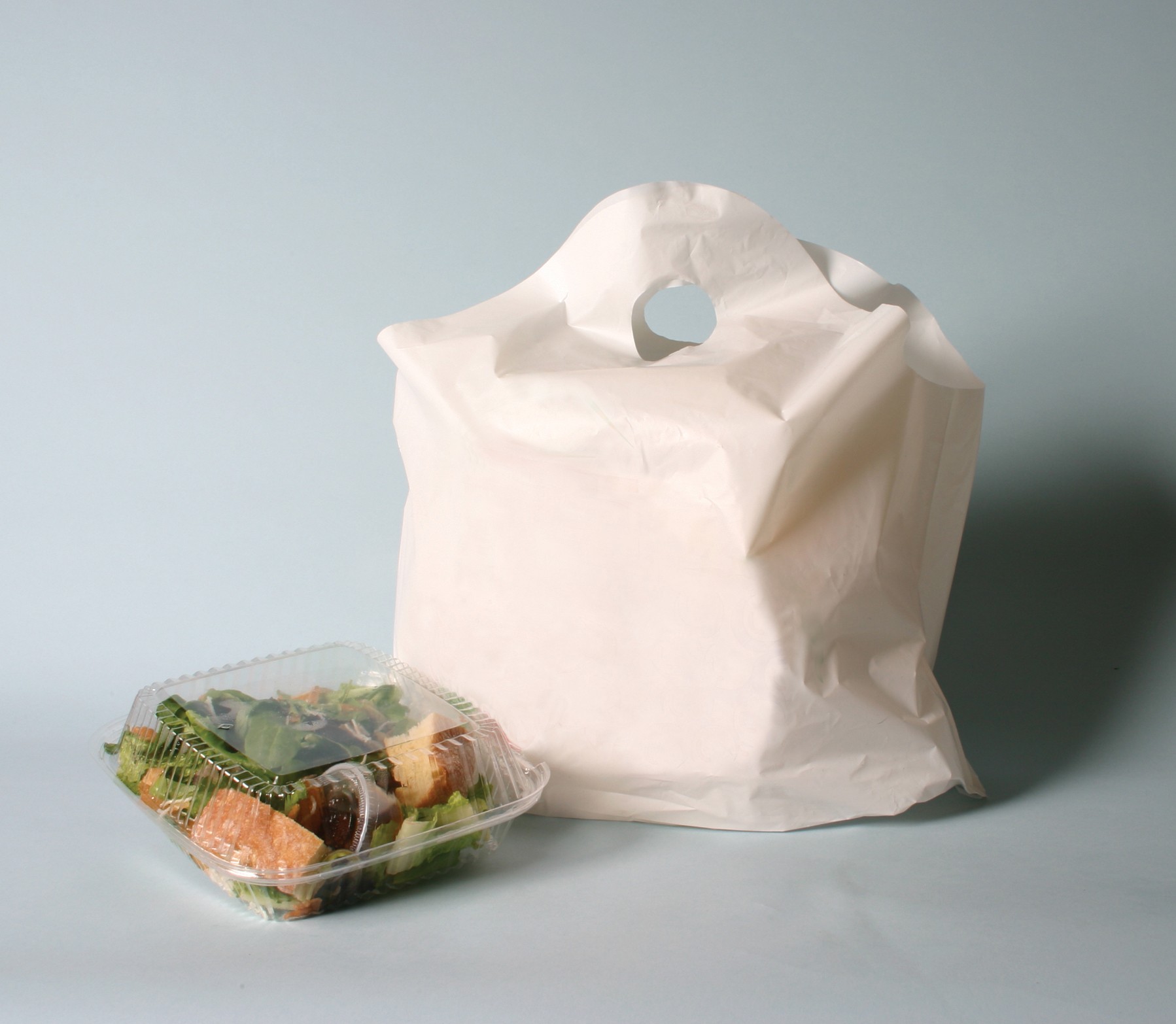 Bag Poly Gusset 24x11x20 1.25Mil  White w/Handle 250/CS