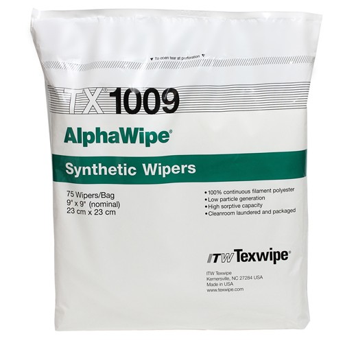 Wipe Polyester Alpha 9x9 75/pk 2/BG 10/CS